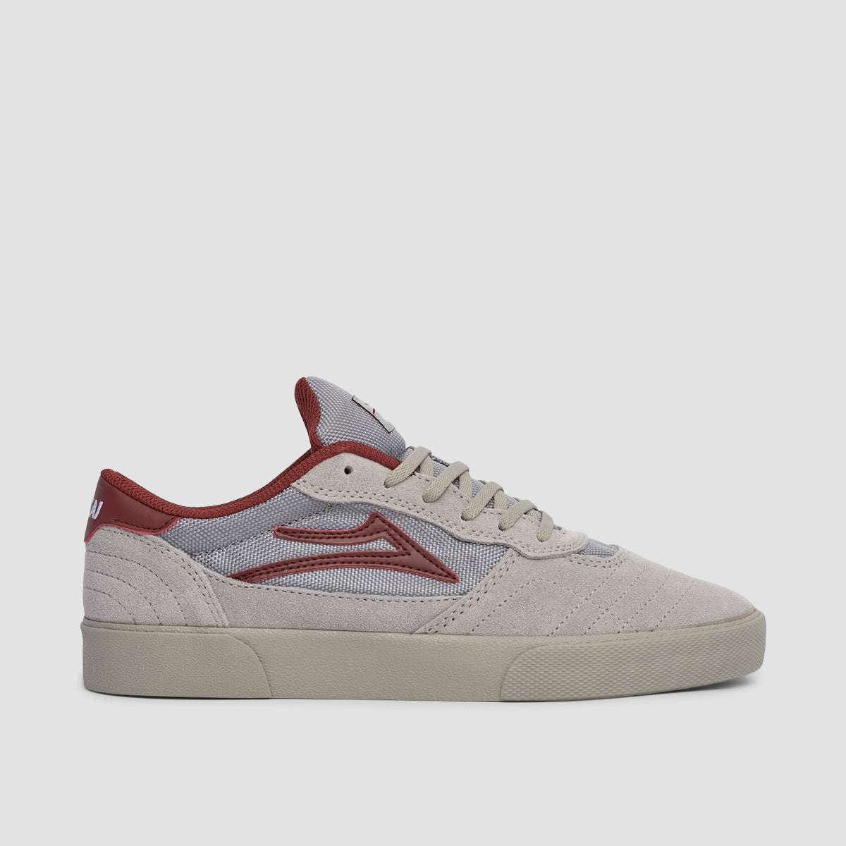 Lakai Cambridge Shoes Grey/Burgundy Suede - Main Image