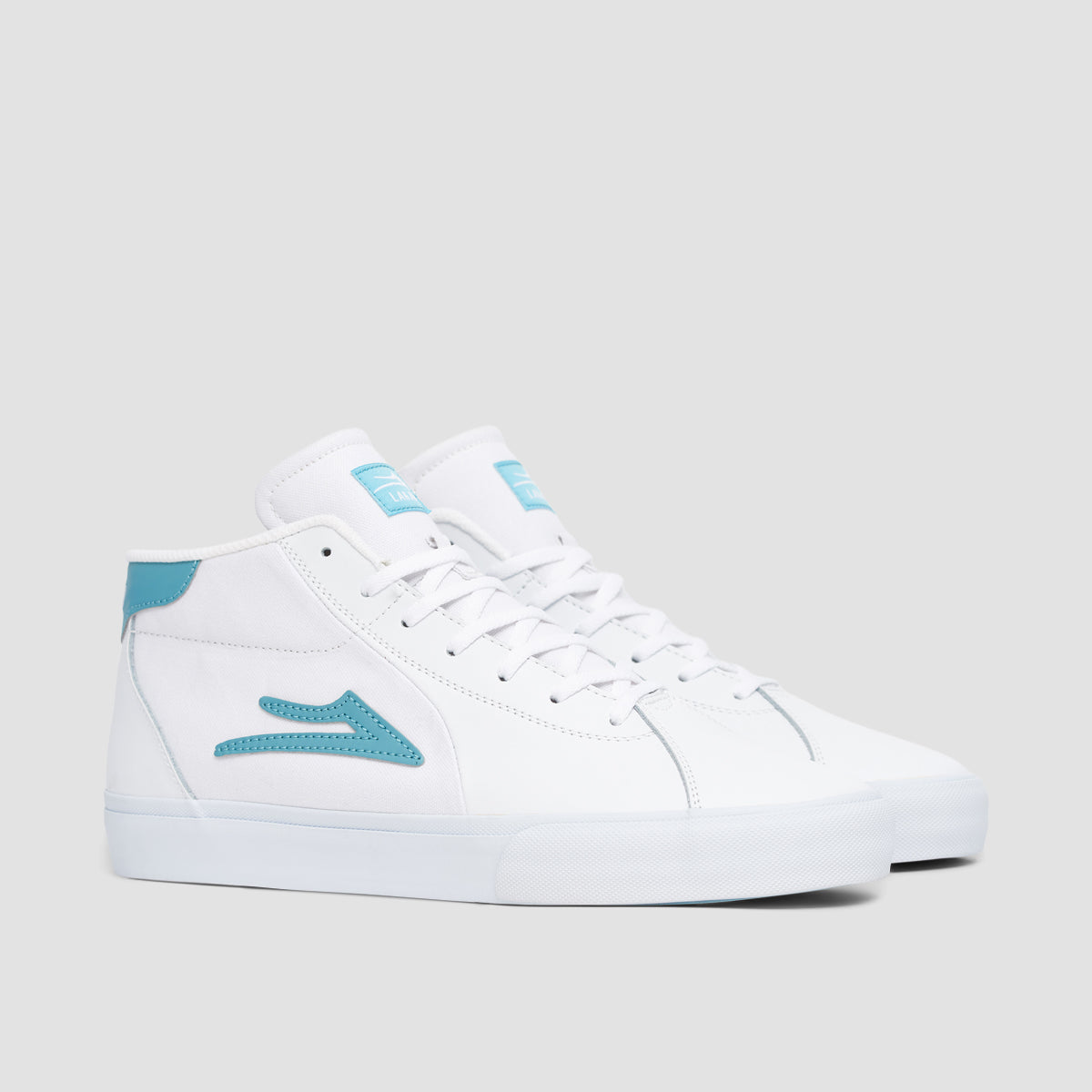 Lakai Flaco II Mid Shoes - White/Nile Leather