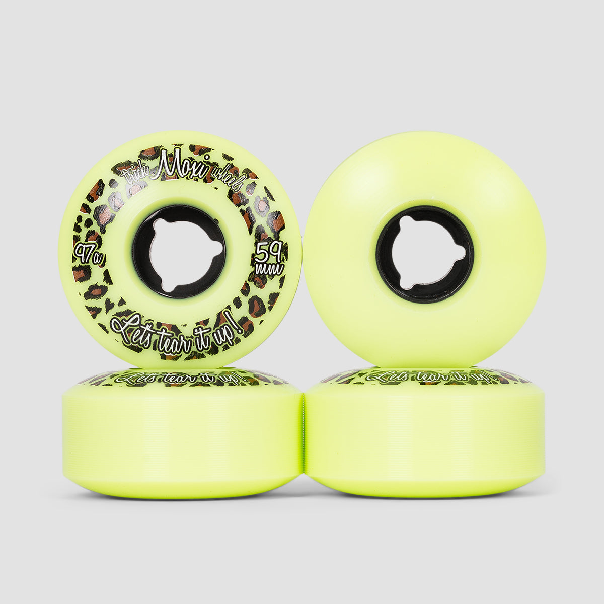 Moxi Trick Quad Wheels X4 Lime Green 59mm