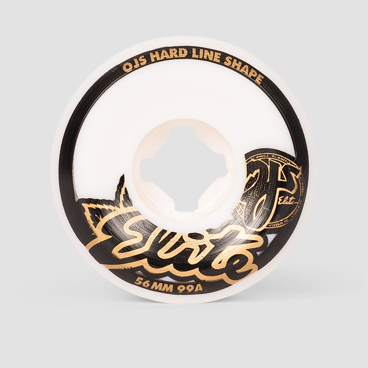 OJ Hard line 99a Elite Skateboard Wheels White 56mm