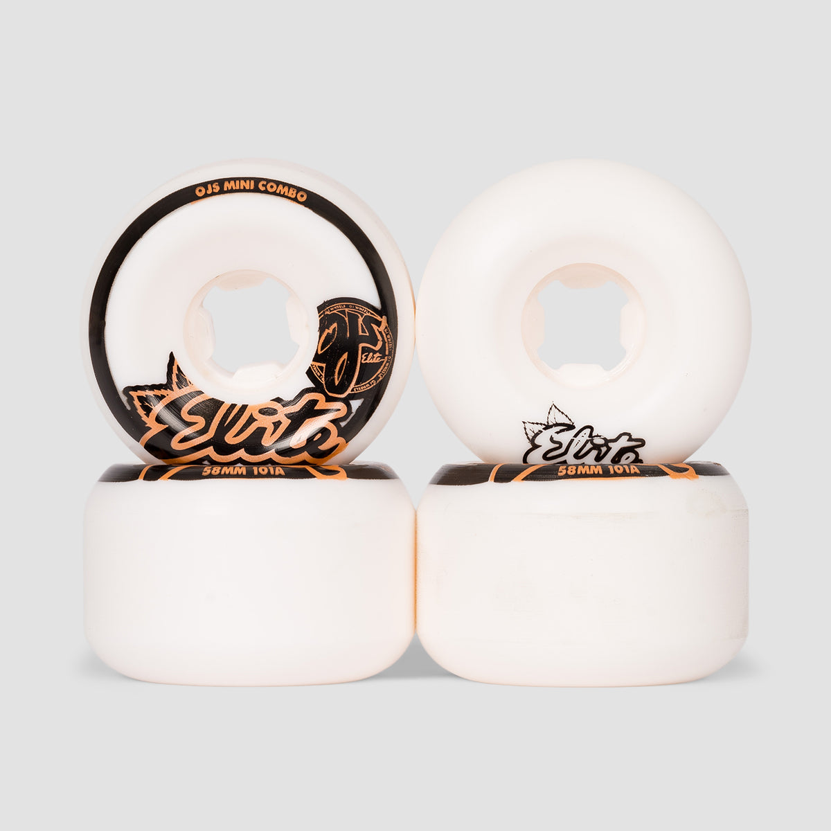 OJ Mini Combo 101a Elite Skateboard Wheels White 58mm