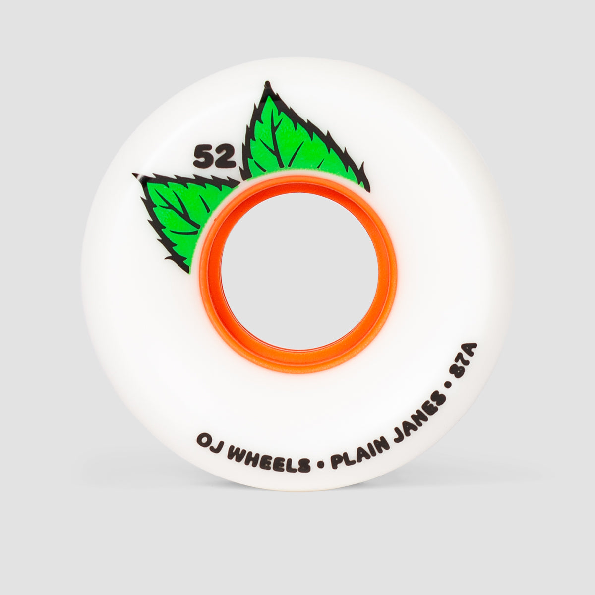 OJ Plain Jane Keyframe 87a Soft Skateboard Wheels White 52mm