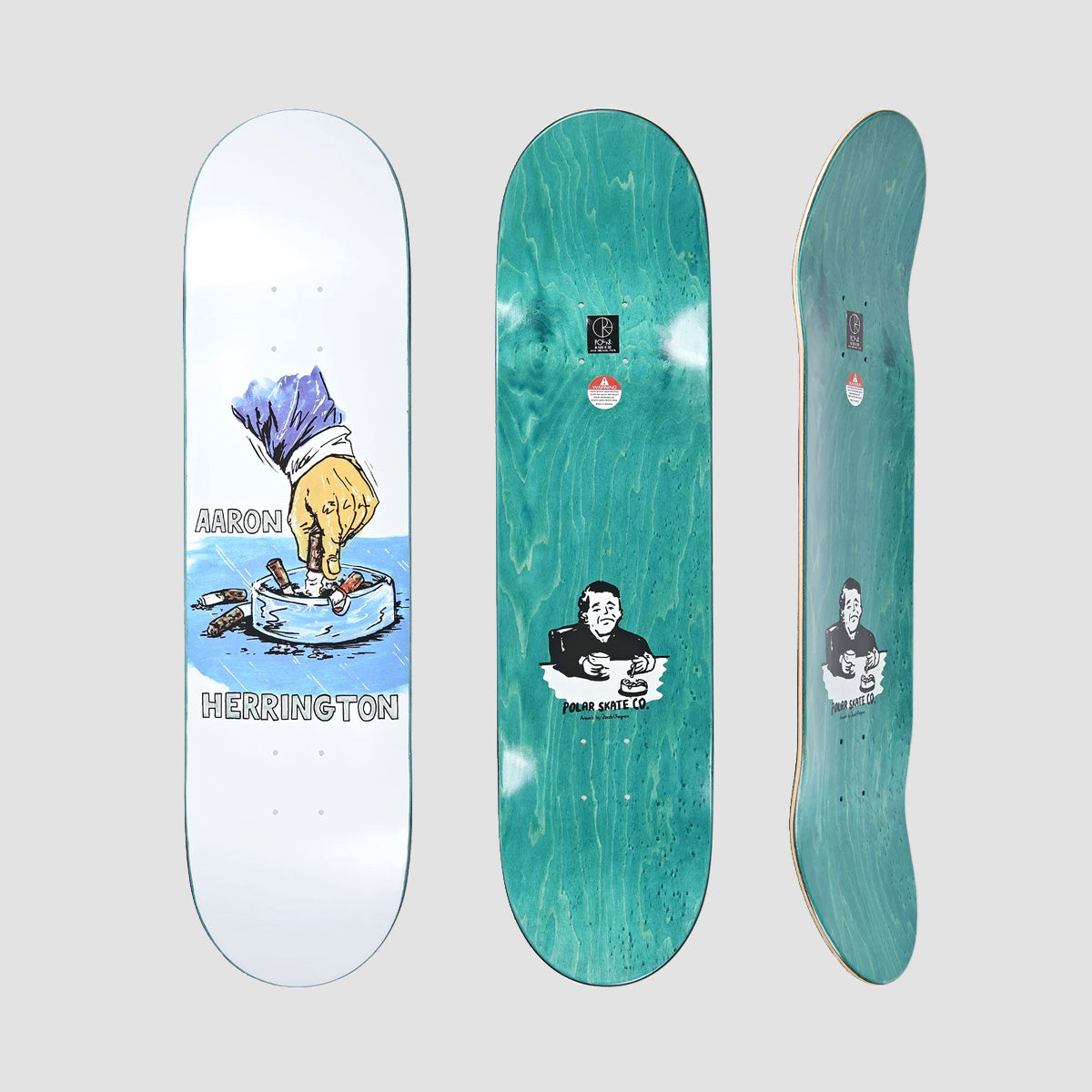 Polar Aaron Herrington Chain Smoker Skateboard Deck - 8.125"