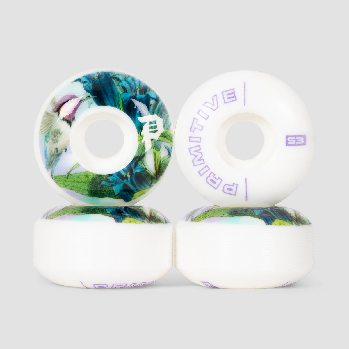 Primitive Humming Team Skateboard Wheels White 53mm