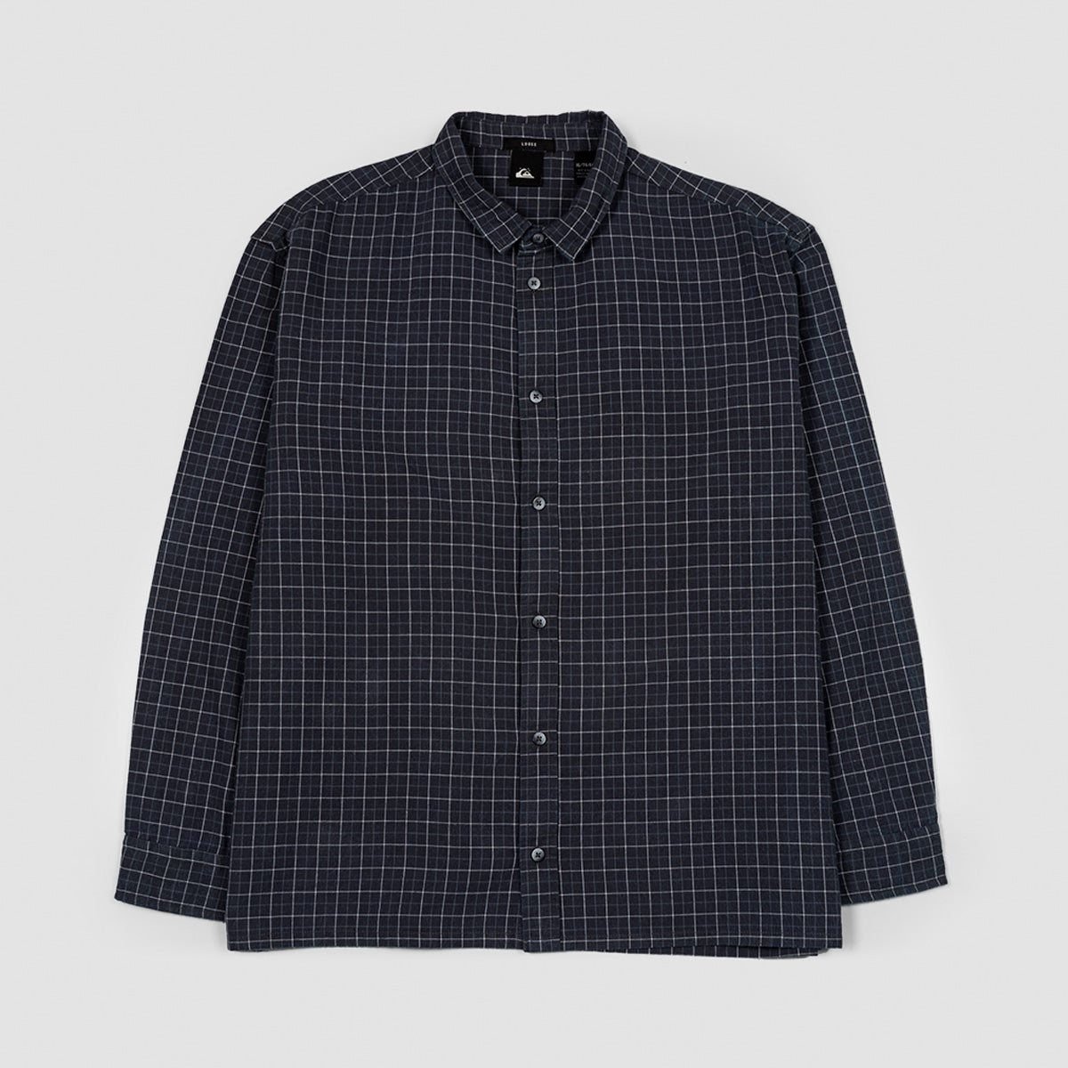 Quiksilver Original Extra Check Longsleeve Shirt Nine Iron Cotton Check - Womens