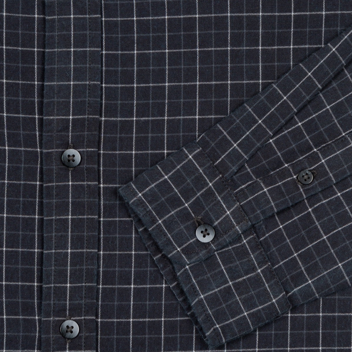 Quiksilver Original Extra Check Longsleeve Shirt Nine Iron Cotton Check - Womens