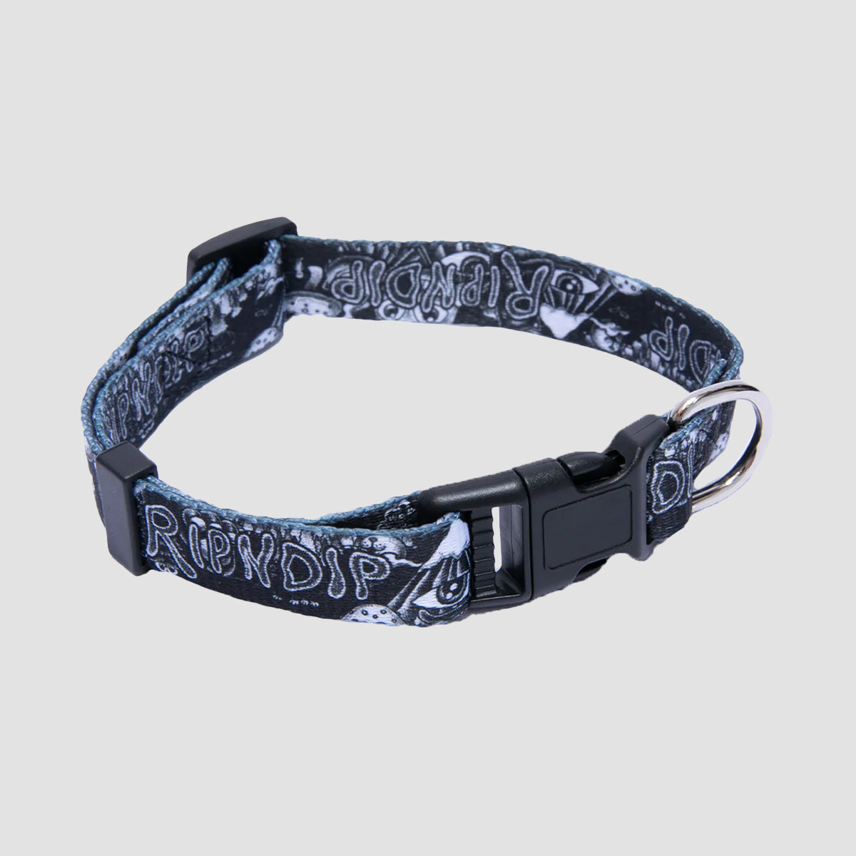 Ripndip Dark Twisted Fantasy Pet Collar Black/White