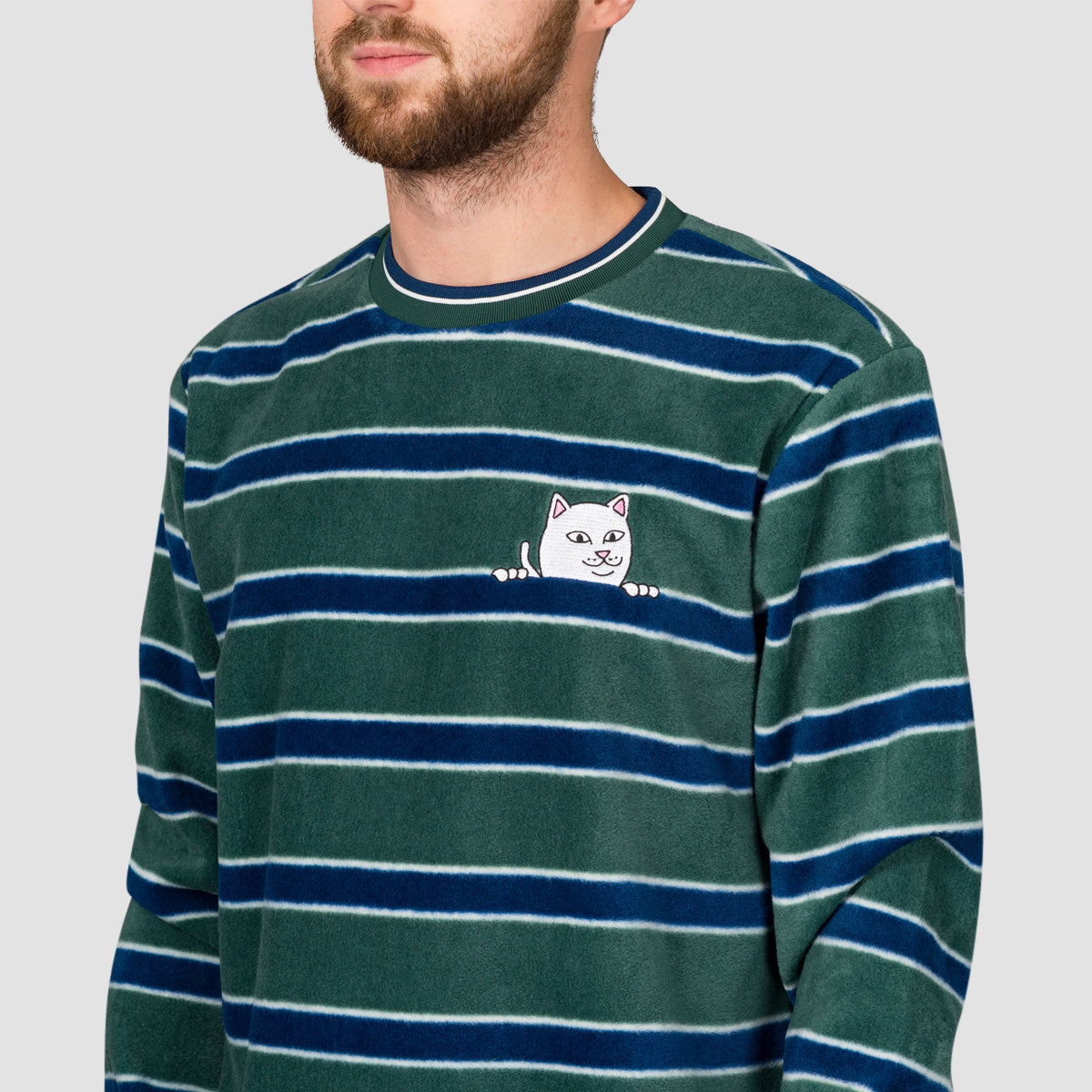 Ripndip Peeking Nermal Polar Fleece Crew Hunter/Navy