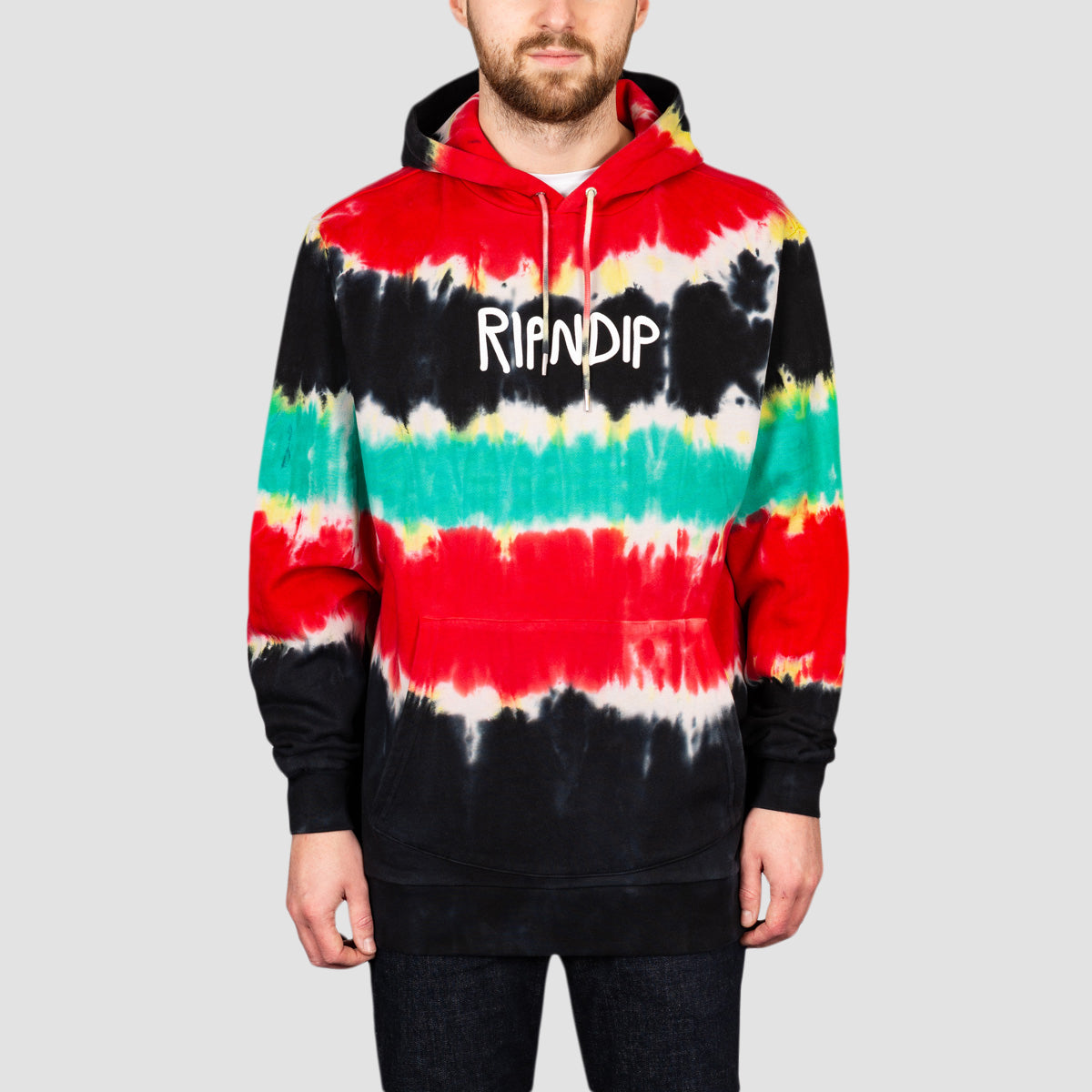 Ripndip Rubber Logo Pullover Hoodie Tie Dye