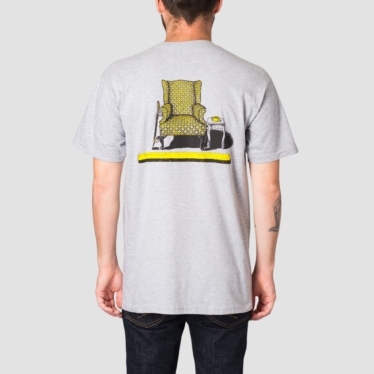 Rollersnakes X Dadlands X The Groans Brigade Voltarol Open T-Shirt Sport Grey