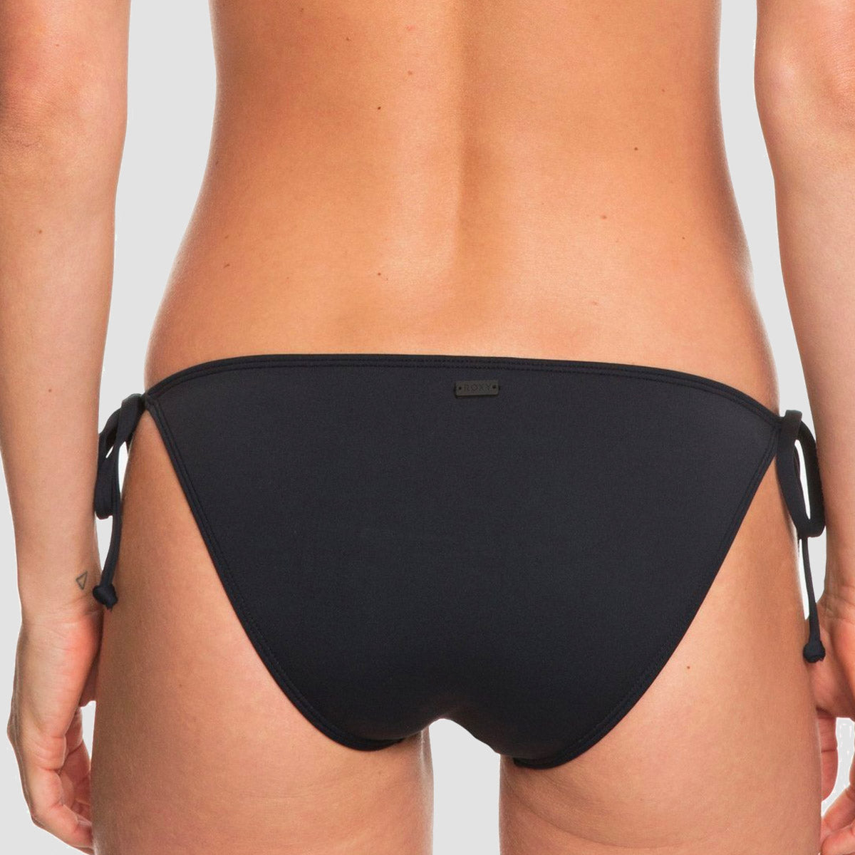 Roxy Beach Classics Regular Tie-Side Bikini Bottoms True Black - Womens