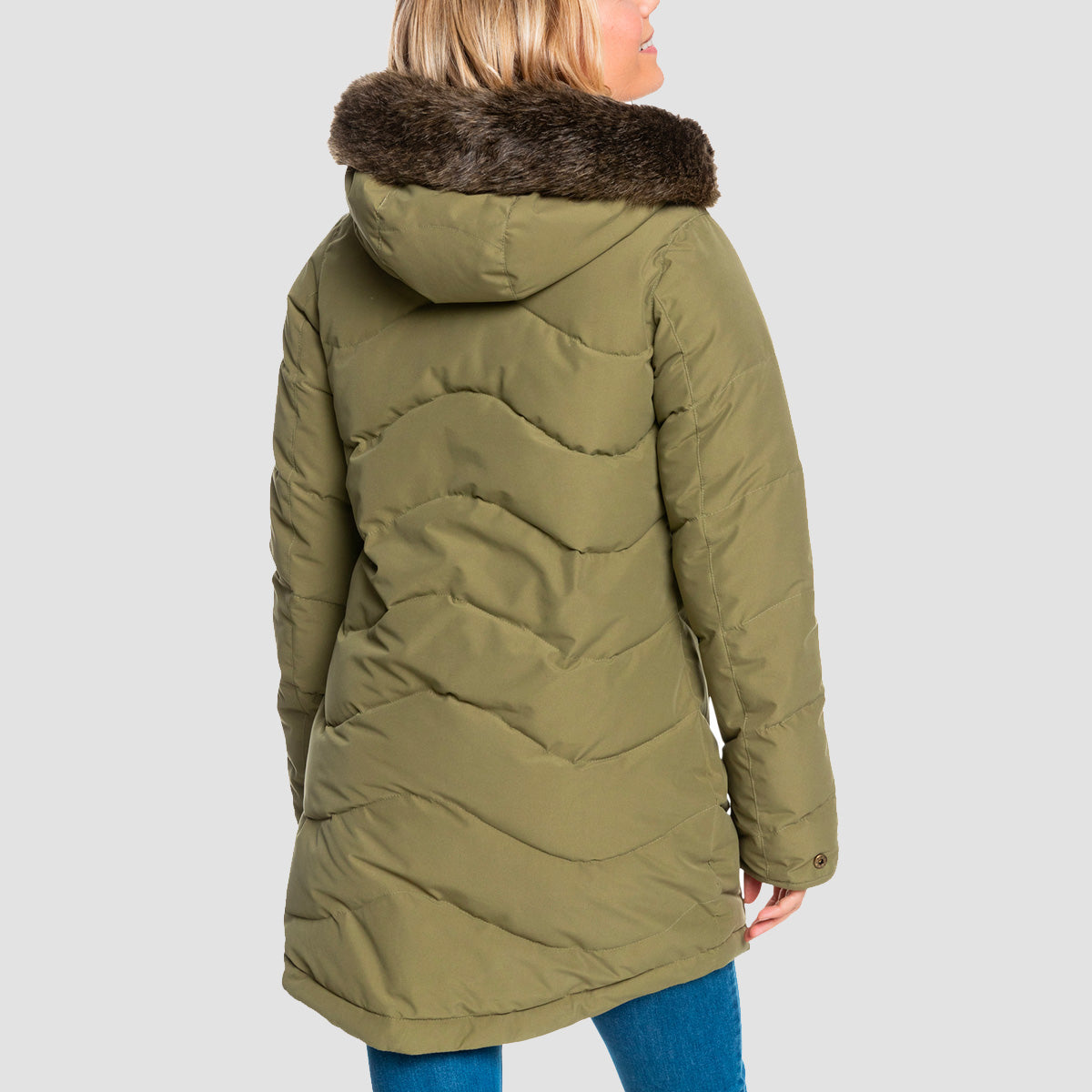 Roxy Ellie Cold Weather Jacket Burnt Olive - Womens