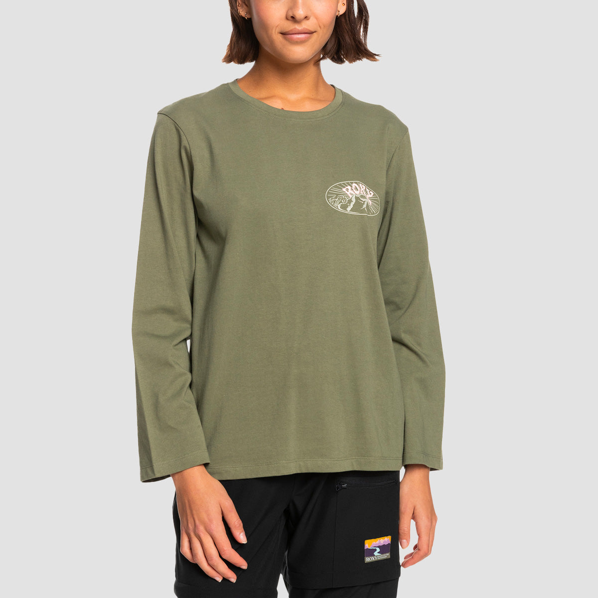 Roxy I Am A Rider Longsleeve Shirt Deep Lichen Green - Womens