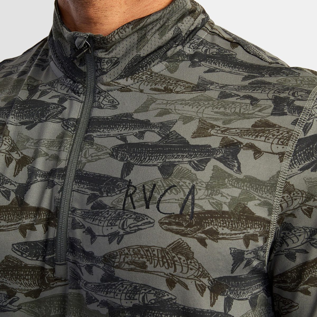 RVCA Ben Horton Vent Longsleeve Half-Zip Top Hor Fi Cam Beet