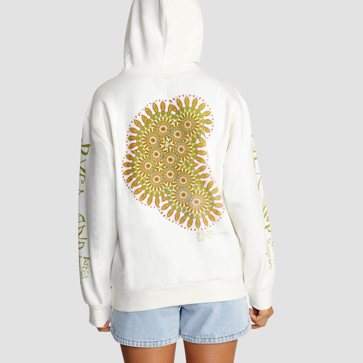 RVCA Serotonin Oversized Pullover Hoodie Cloud - Womens