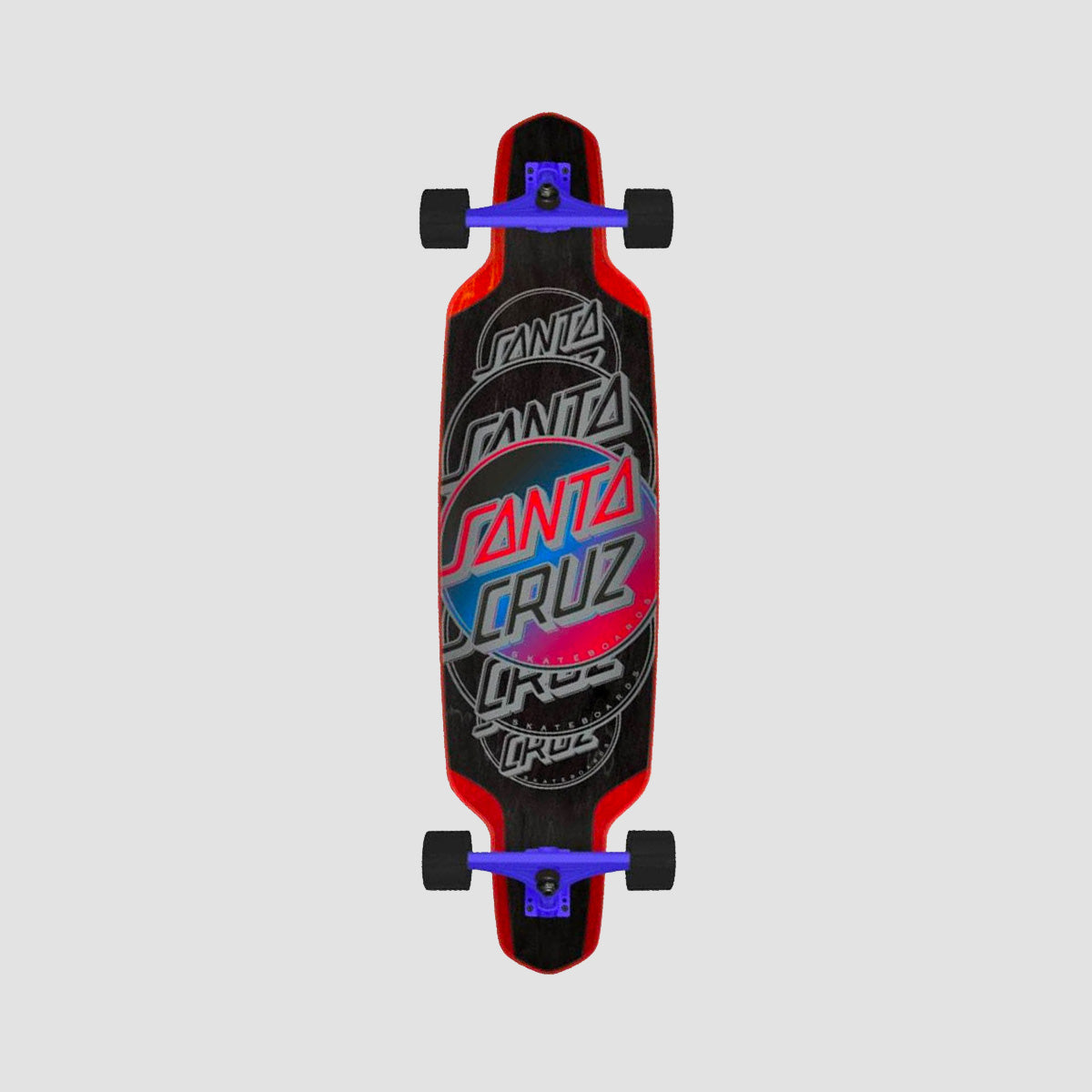 Santa Cruz Contra Eclipse Drop Down Cruzer Longboard Skateboard Multi - 37.52"