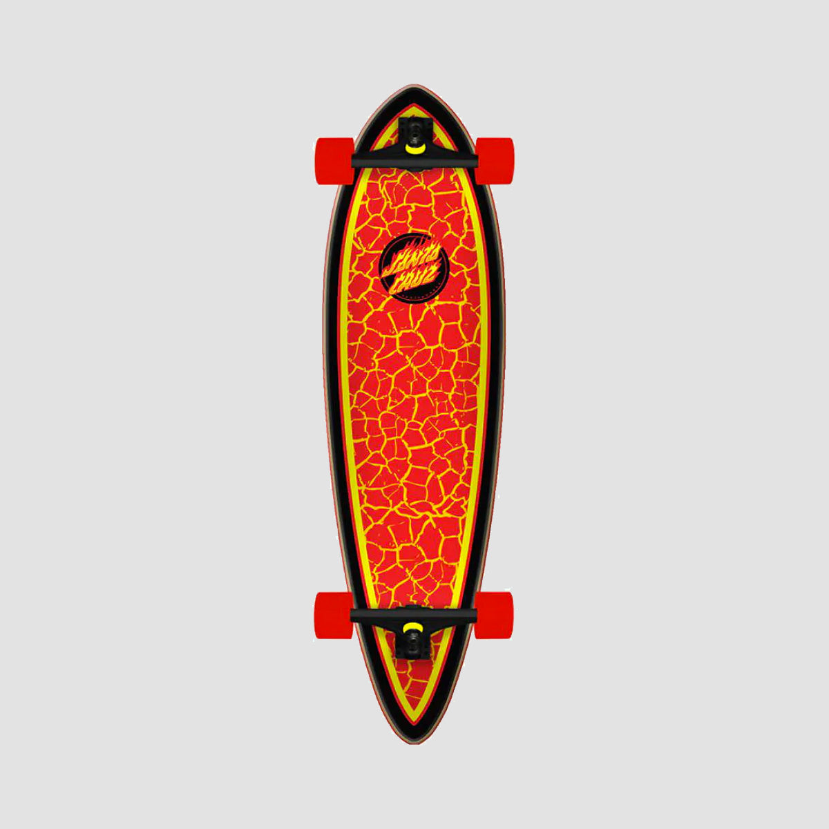 Santa Cruz Flame Dot Pintail Cruiser Skateboard Red 33