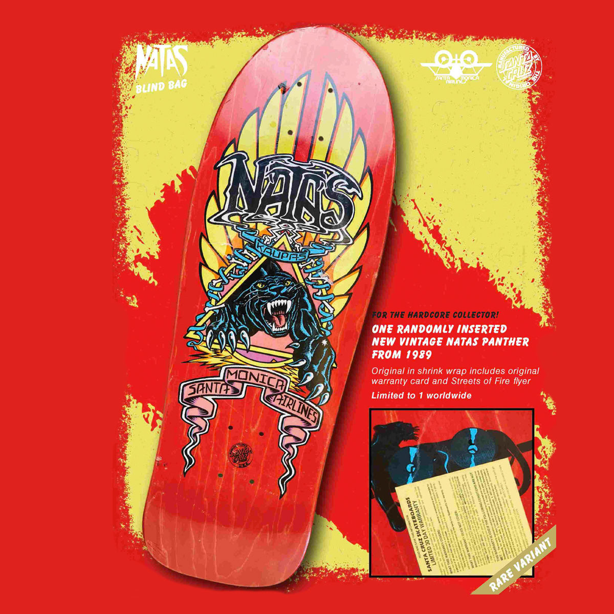 Santa Cruz Natas Blind Bag Reissue Skateboard Deck Assorted - 10.5"