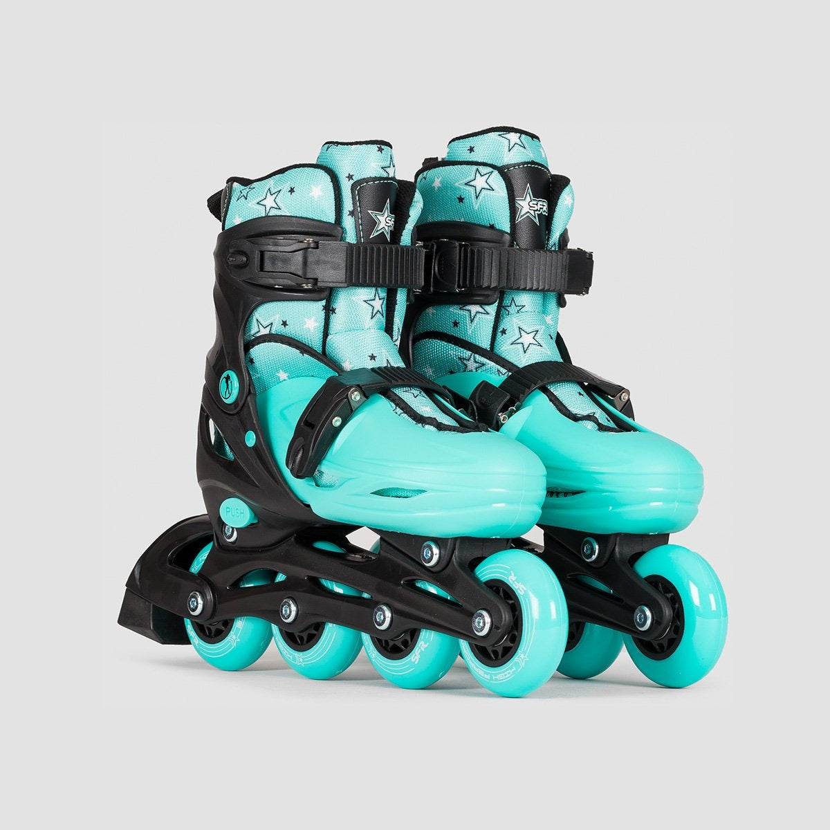 SFR Plasma Adjustable Recreational Skates Black/Green - Kids - Skates