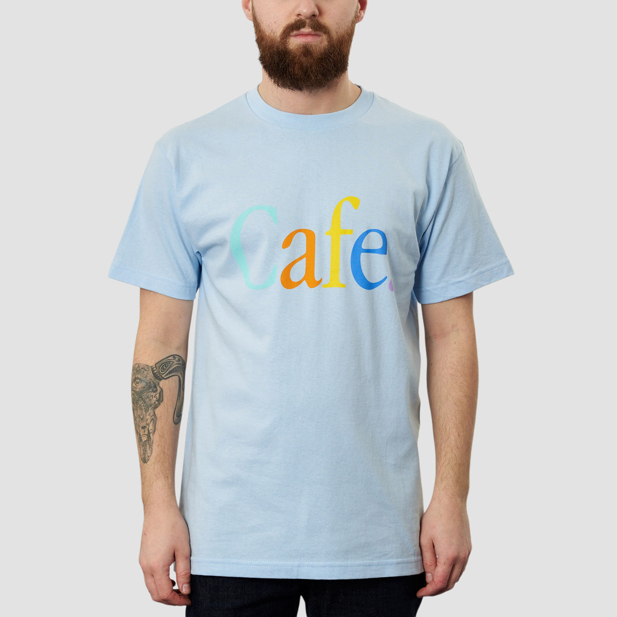 Skateboard Cafe Wayne T-Shirt Powder Blue