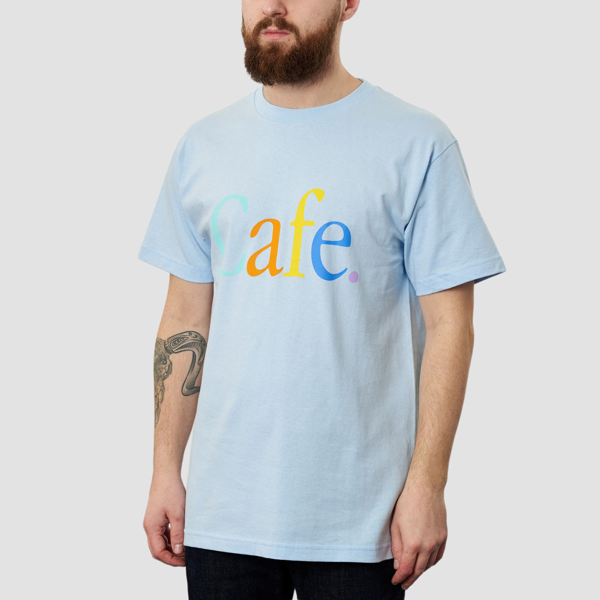 Skateboard Cafe Wayne T-Shirt Powder Blue