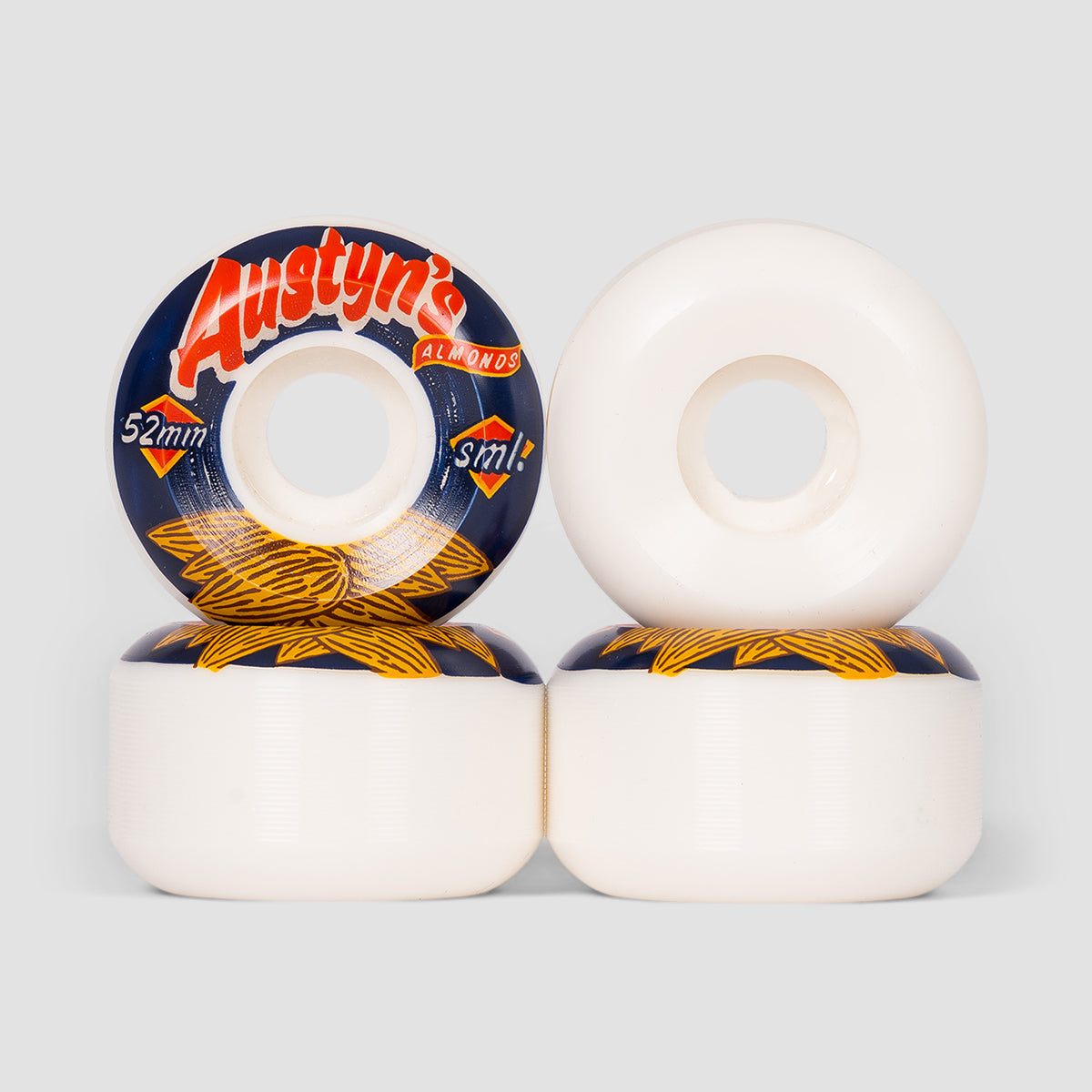SML Classics Series Austyn's Almonds V-Cut 99A Skateboard Wheels 52mm