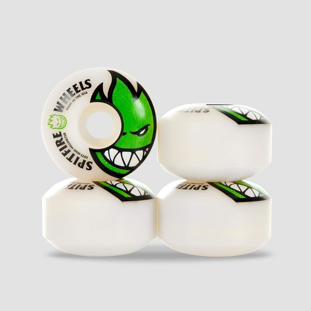 Spitfire Bighead Wheels White/Green 59mm - Skateboard