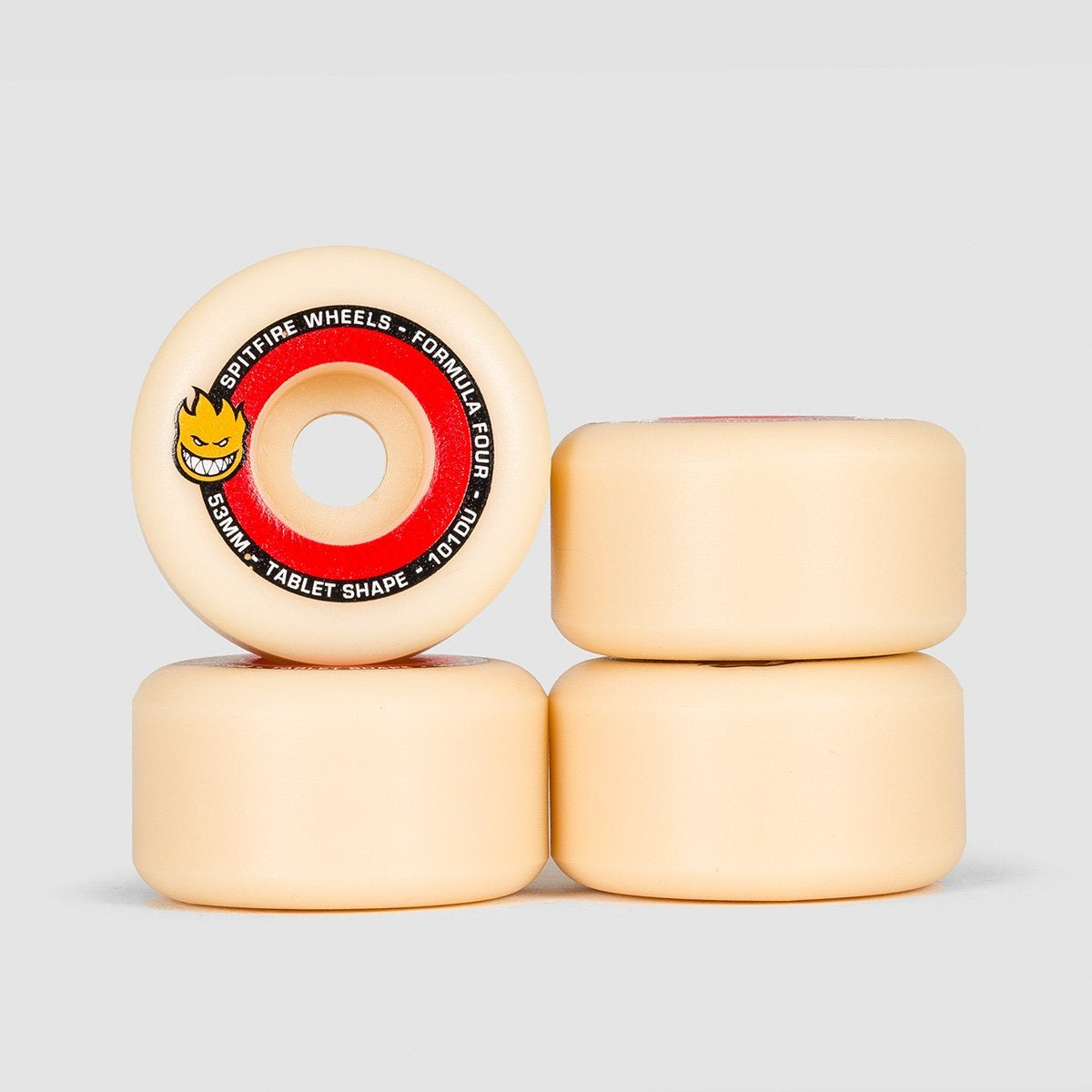 Spitfire Formula Four Tablets 101DU Wheels Natural/Red 53mm - Skateboard