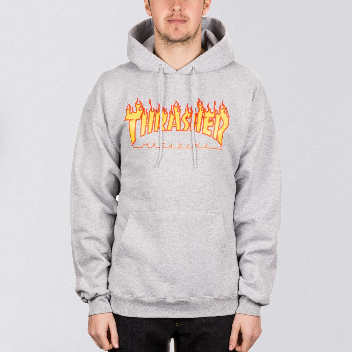 Gray thrasher clearance flame hoodie