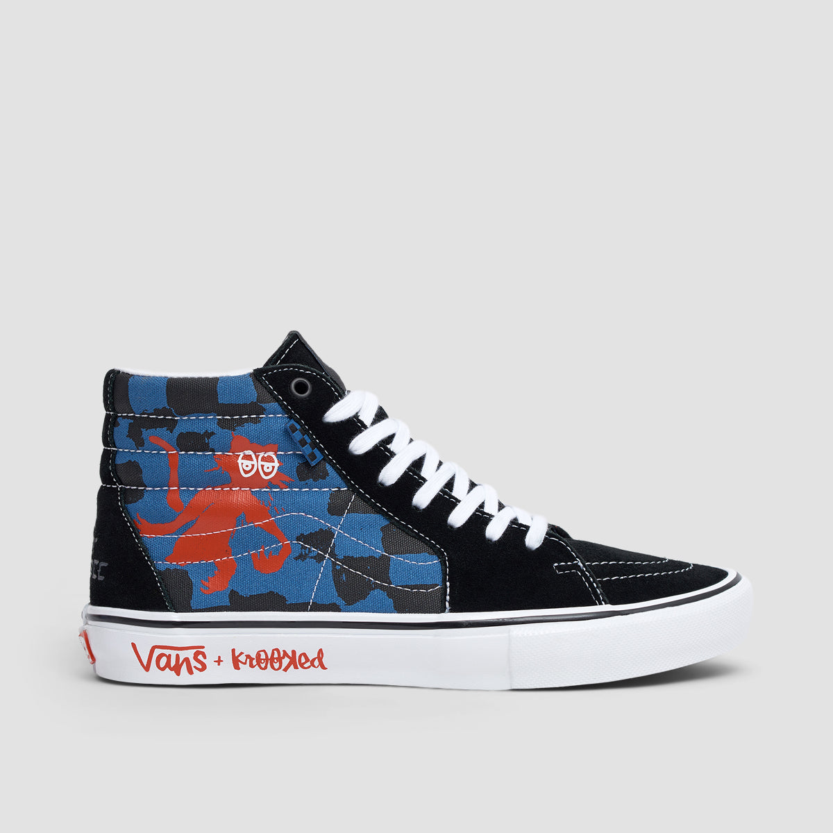 Vans Skate Sk8-Hi Shoes - Krooked By Natas For Ray Blue/Black/Multicolour