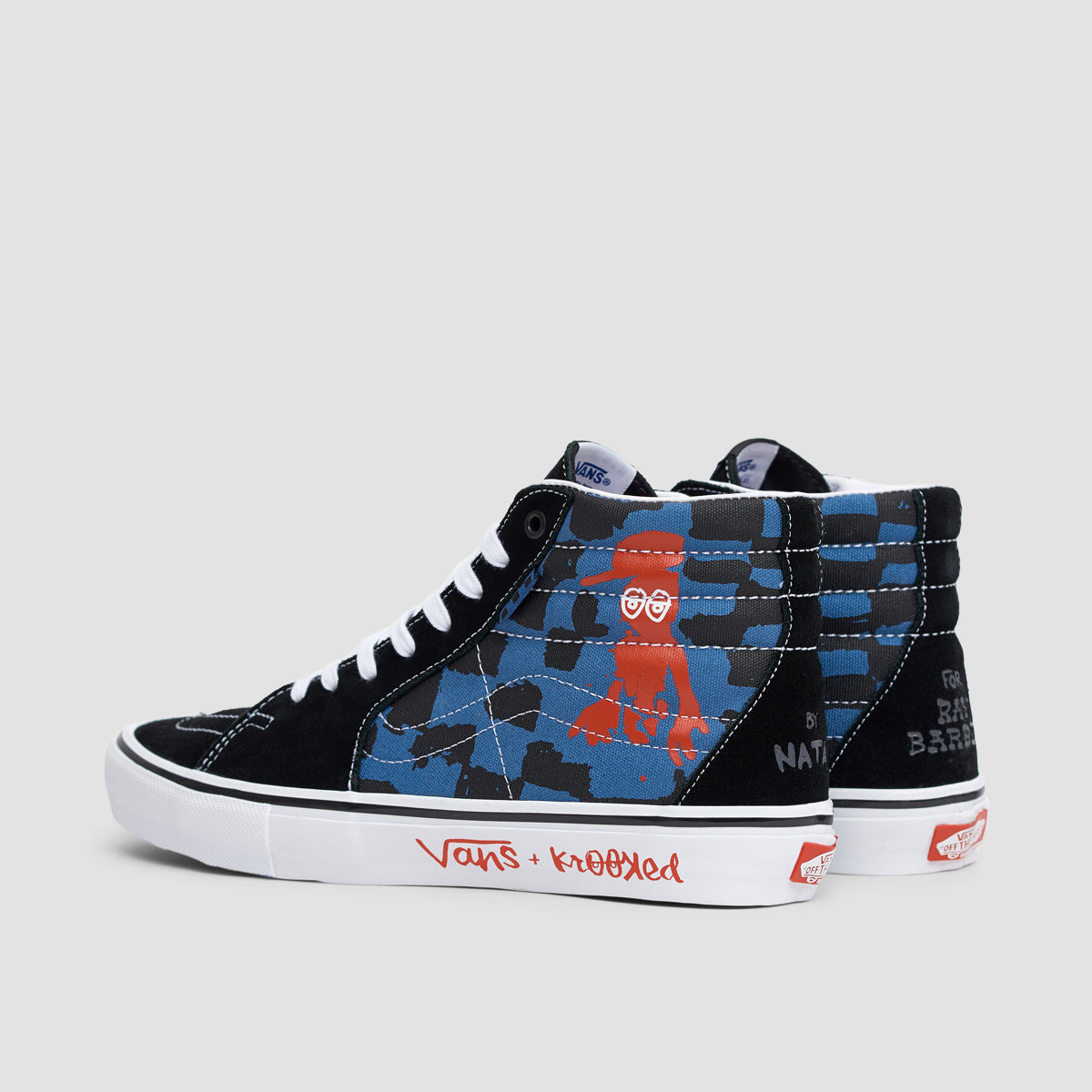 Vans Skate Sk8-Hi Shoes - Krooked By Natas For Ray Blue/Black/Multicolour