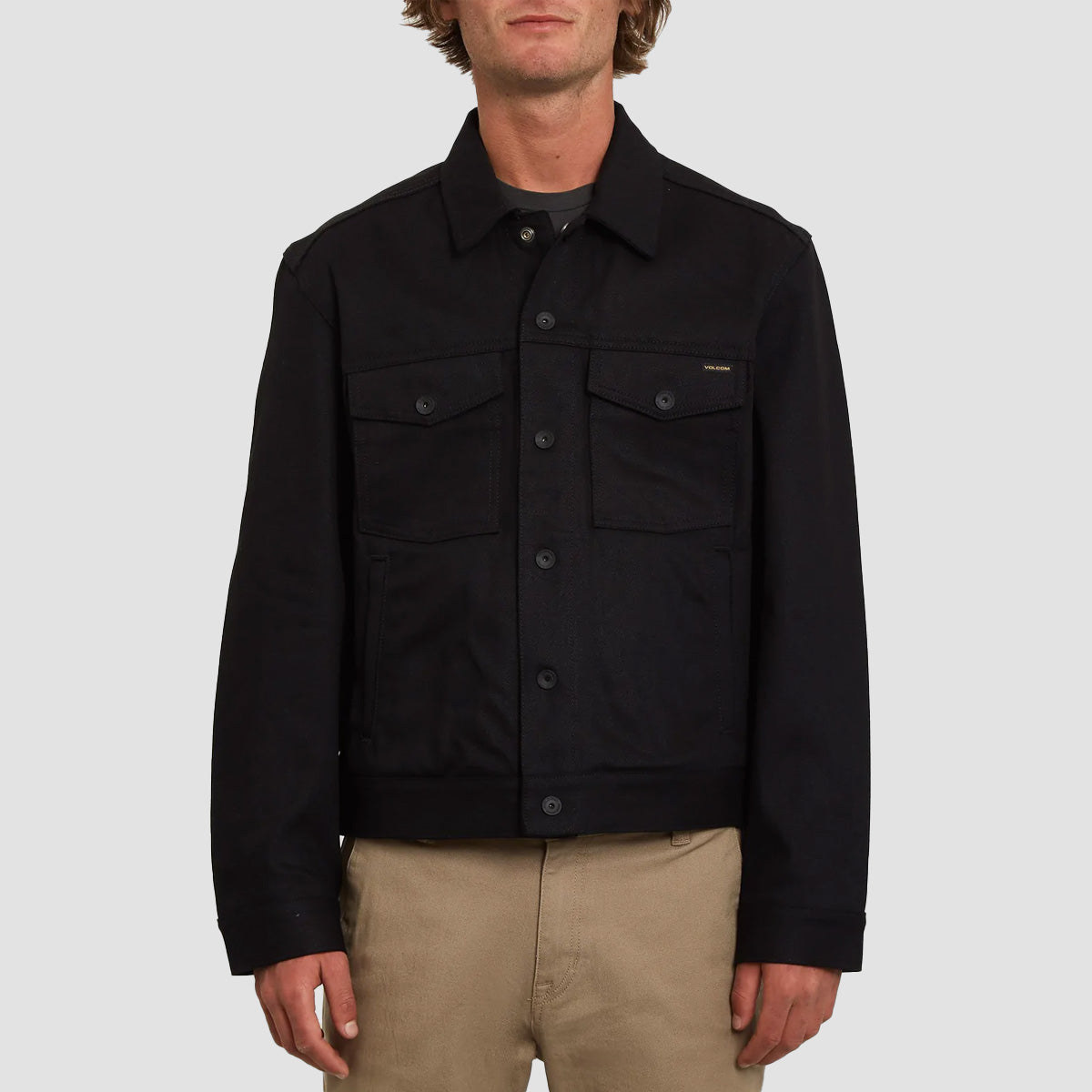 Volcom Stereostone Denim Jacket Black