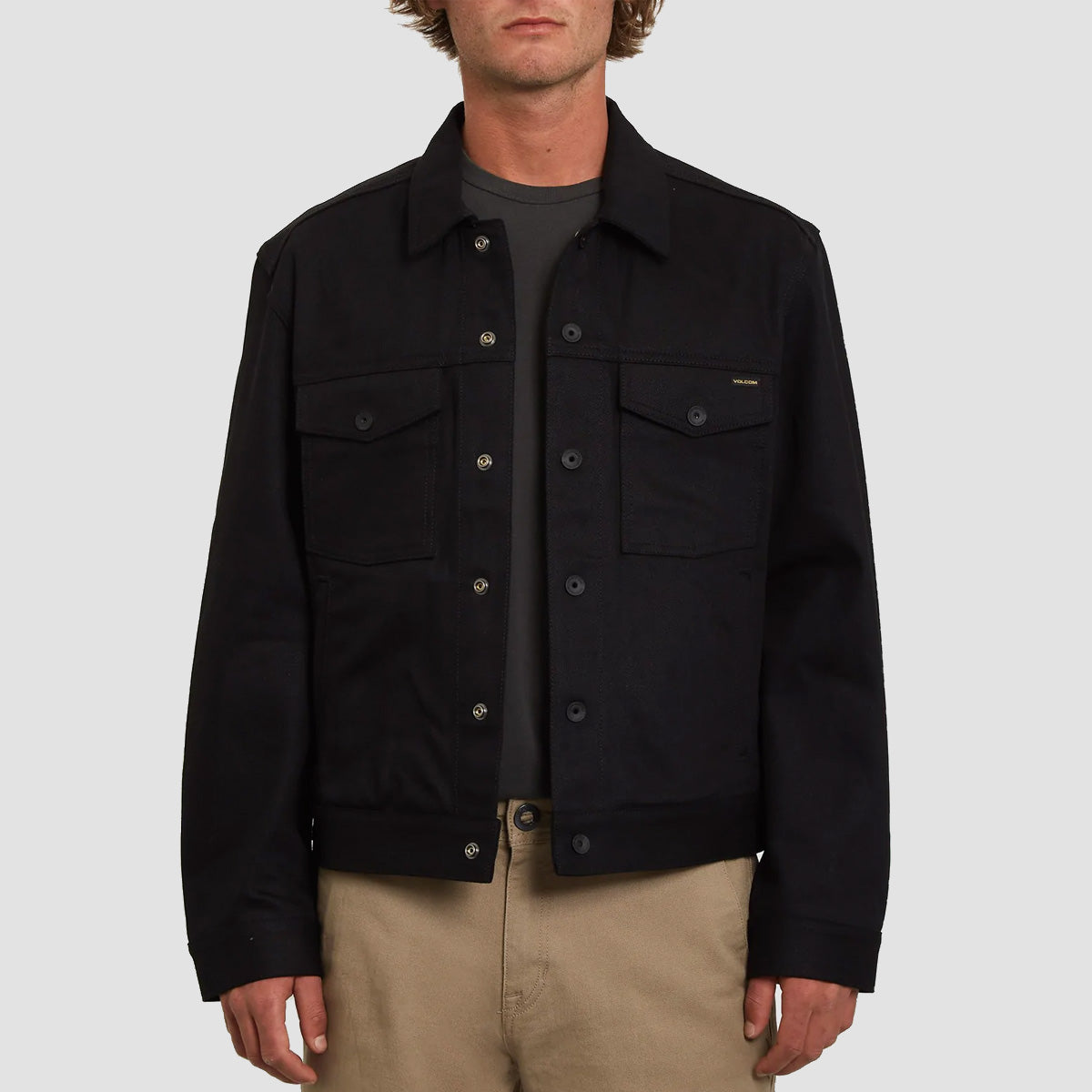 Volcom Stereostone Denim Jacket Black