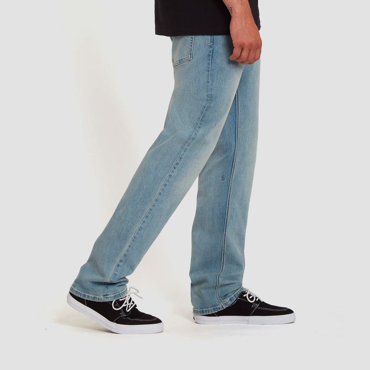 Volcom Solver Modern Straight Fit Jeans Worker Indigo Vintage