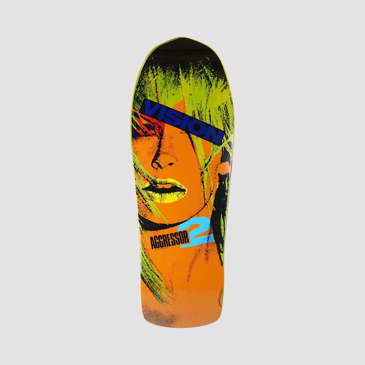 Vision Aggressor 2 Skateboard Deck Yellow - 10.25"