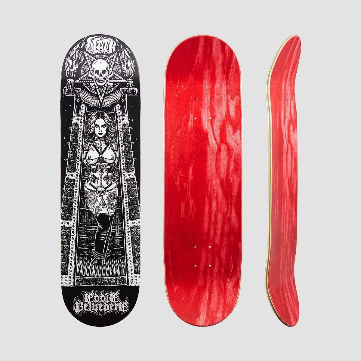 Death Eddie Belvedere Maiden Skateboard Deck - 8.5"