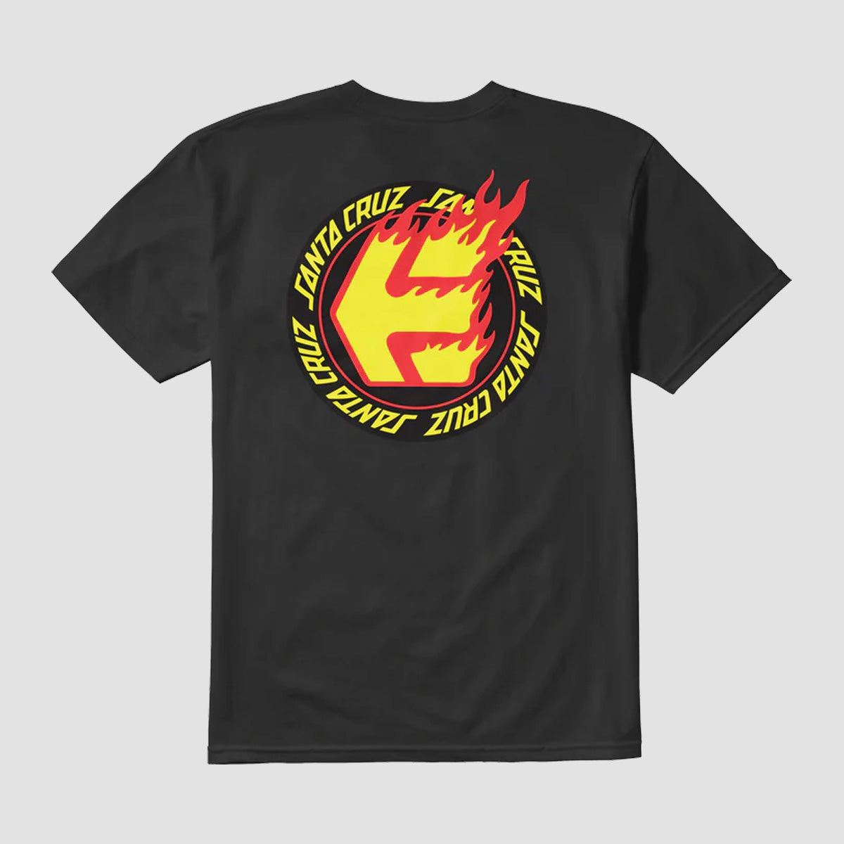 Etnies X Santa Cruz Flame T-Shirt Black - Kids