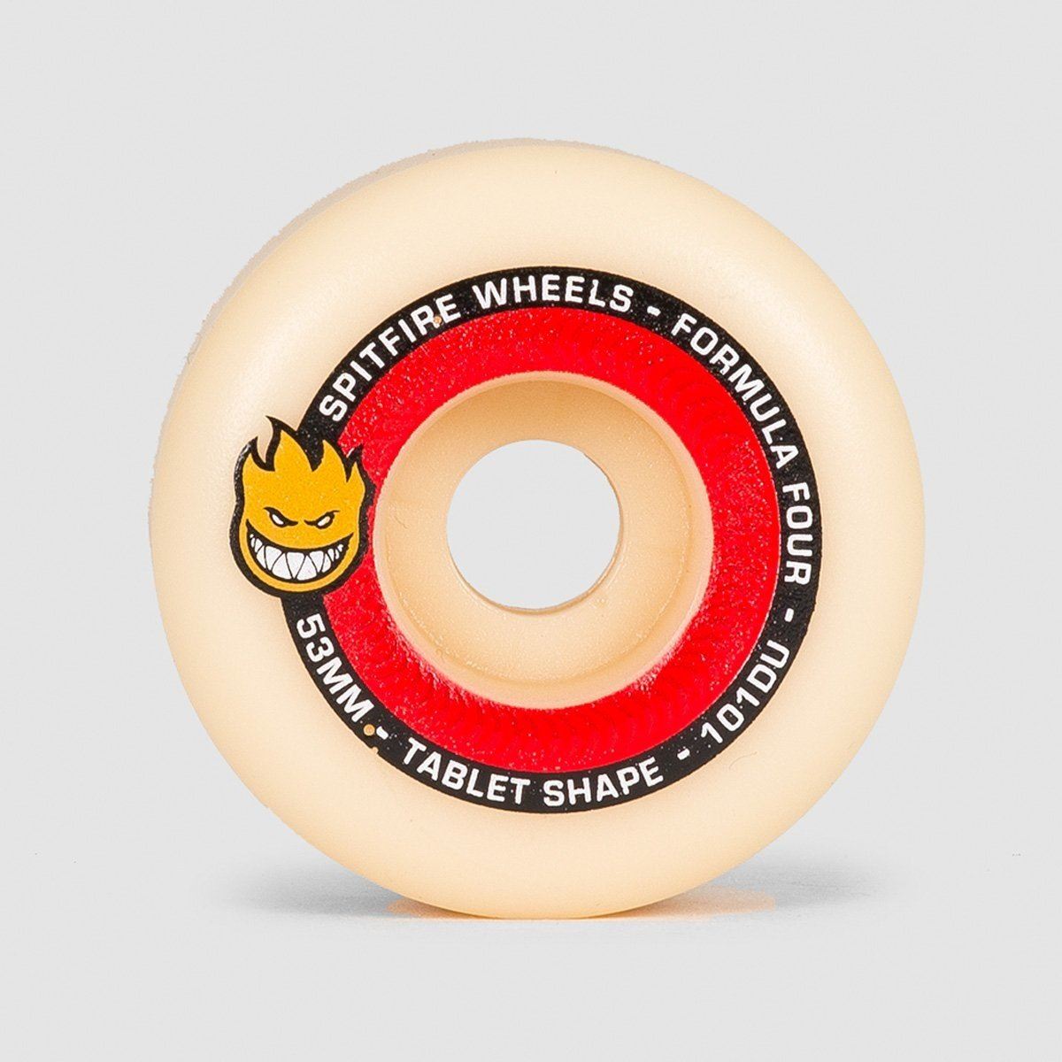 Spitfire Formula Four Tablets 101DU Skateboard Wheels Natural/Red 53mm