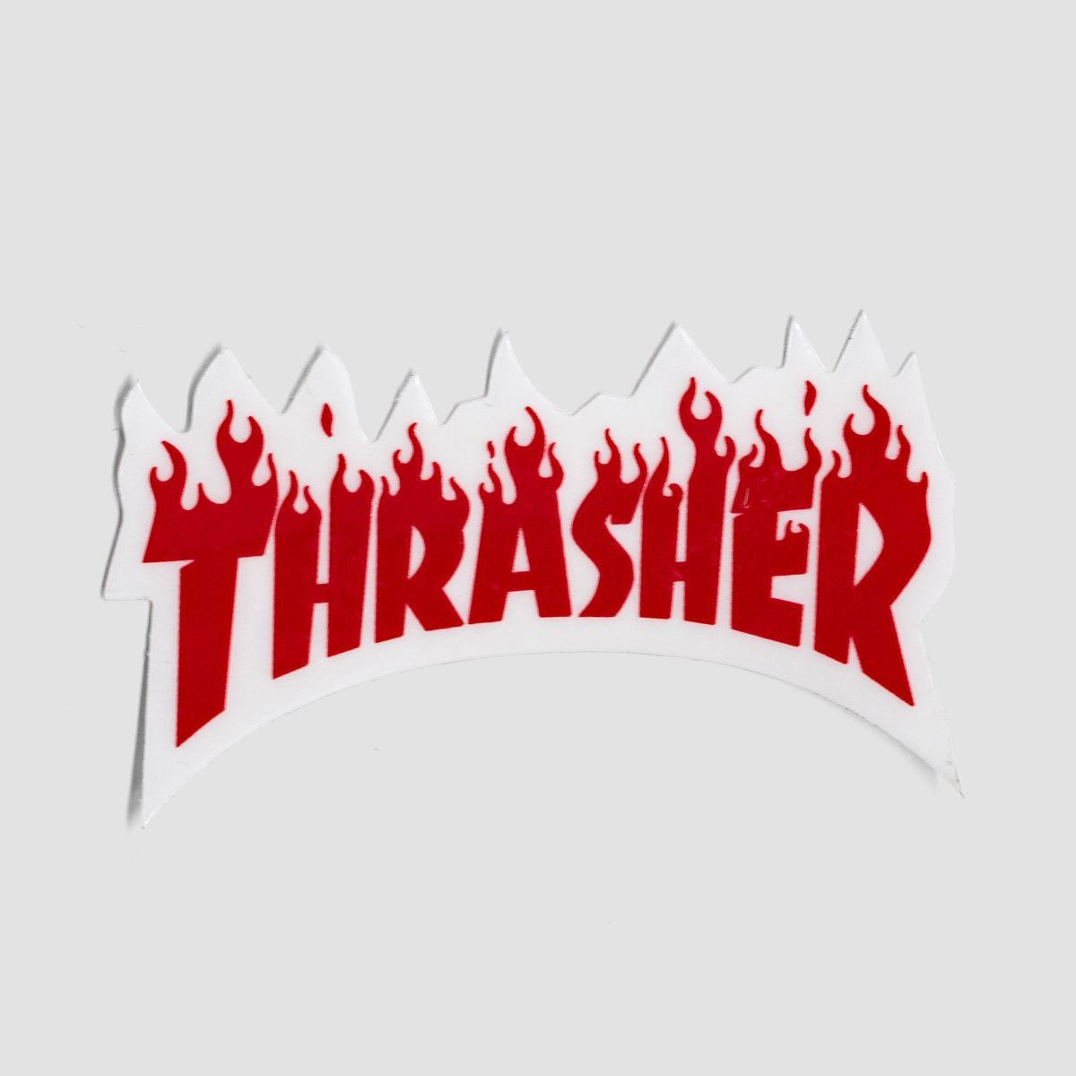 Thrasher Flame Logo Small Sticker Red 80x45mm