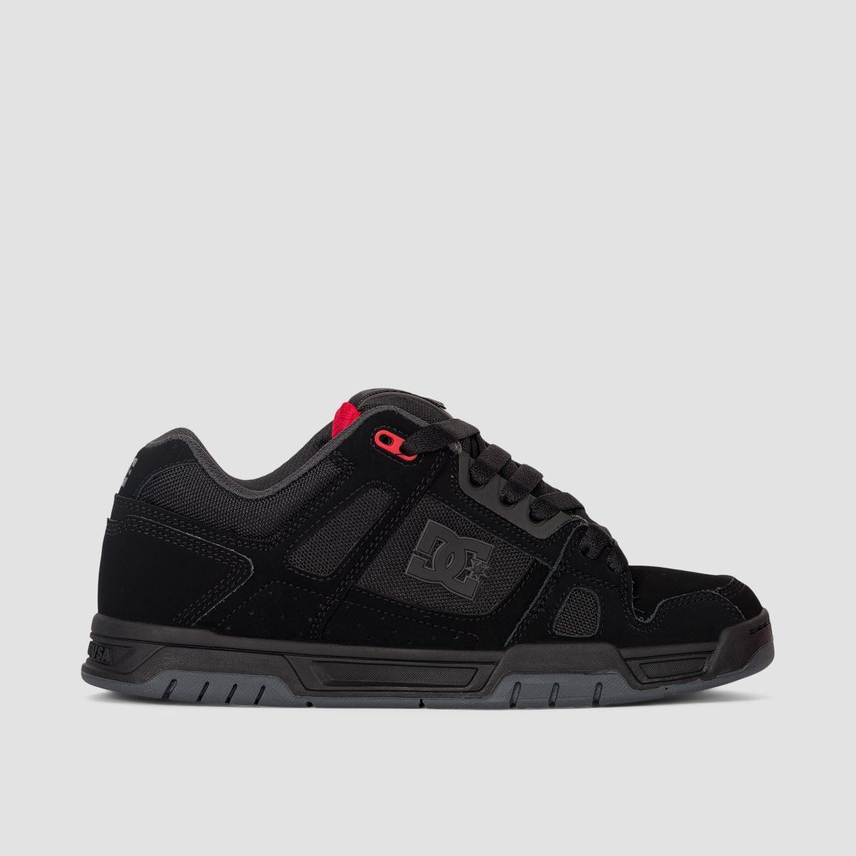 DC Stag Shoes - Black/Grey/Red