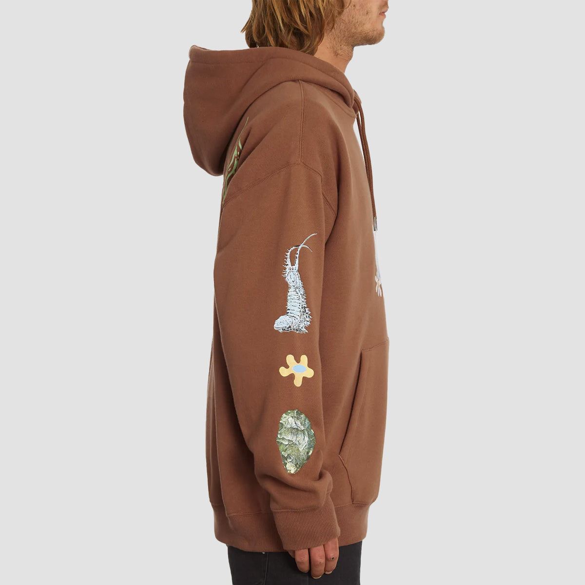 Volcom Chrissie Abbott X French FA Pullover Hoodie Mocha