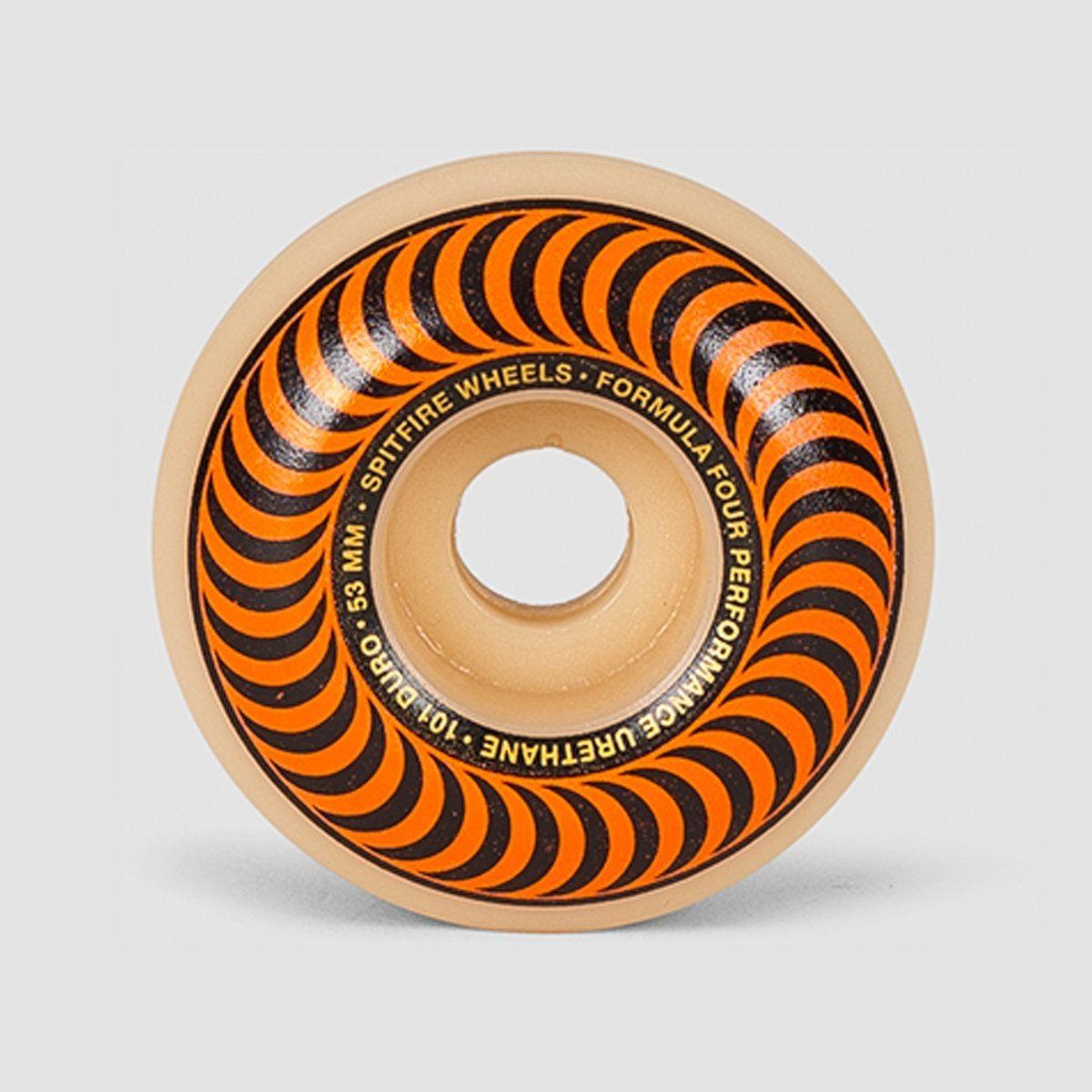 Spitfire Formula Four Classics 101du Skateboard Wheels Natural/Orange 53mm