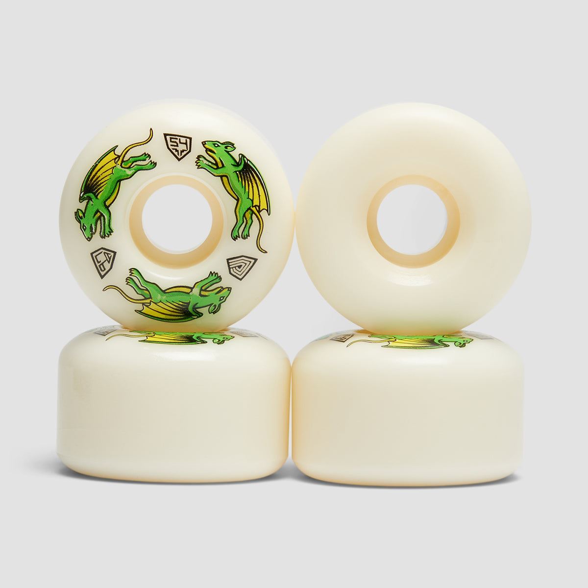 Powell Peralta Dragon Formula Nano Rats 97A V4 Skateboard Wheels White 54x34mm
