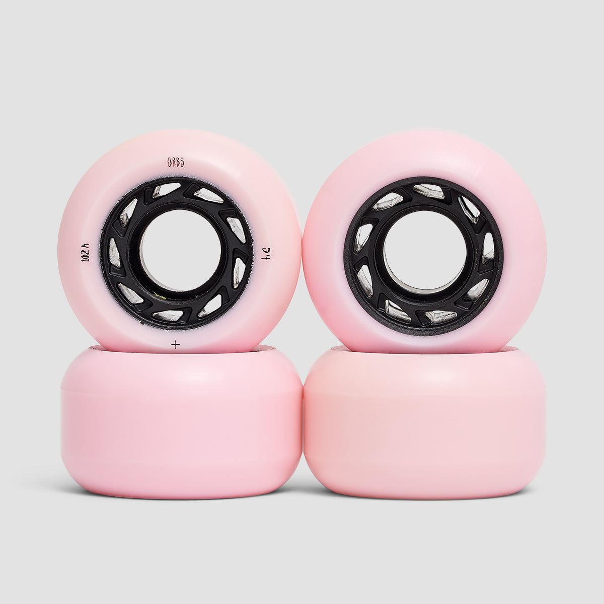 Welcome Orbs Ghost Lites 102A Skateboard Wheels Pink/Black 54mm