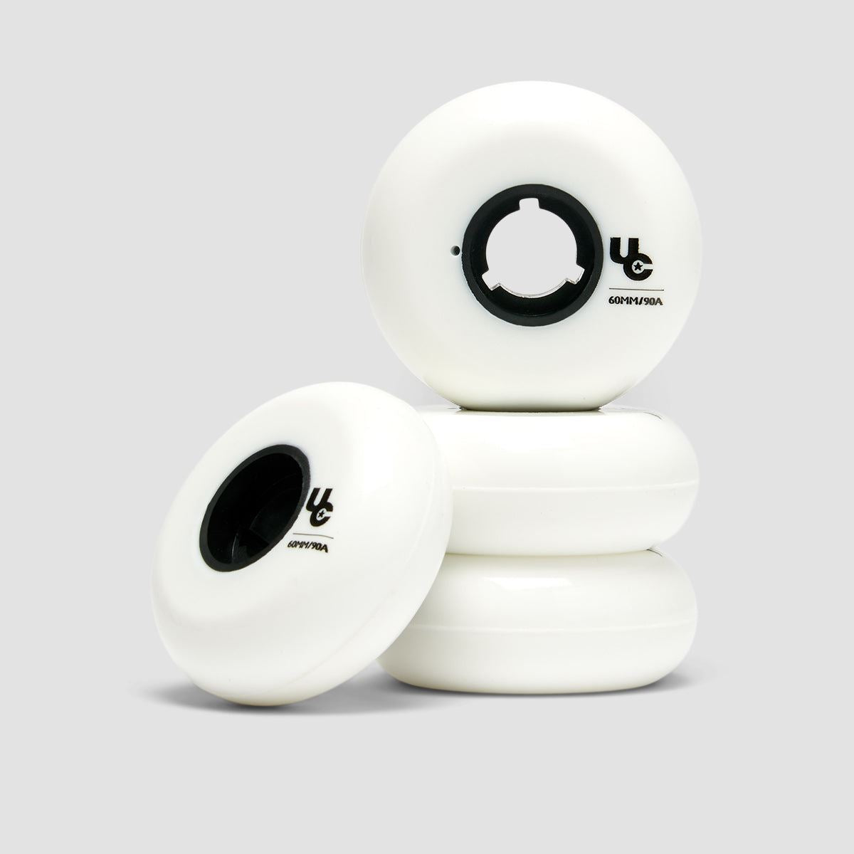 Undercover Team 90A Inline Wheels x4 White 60mm
