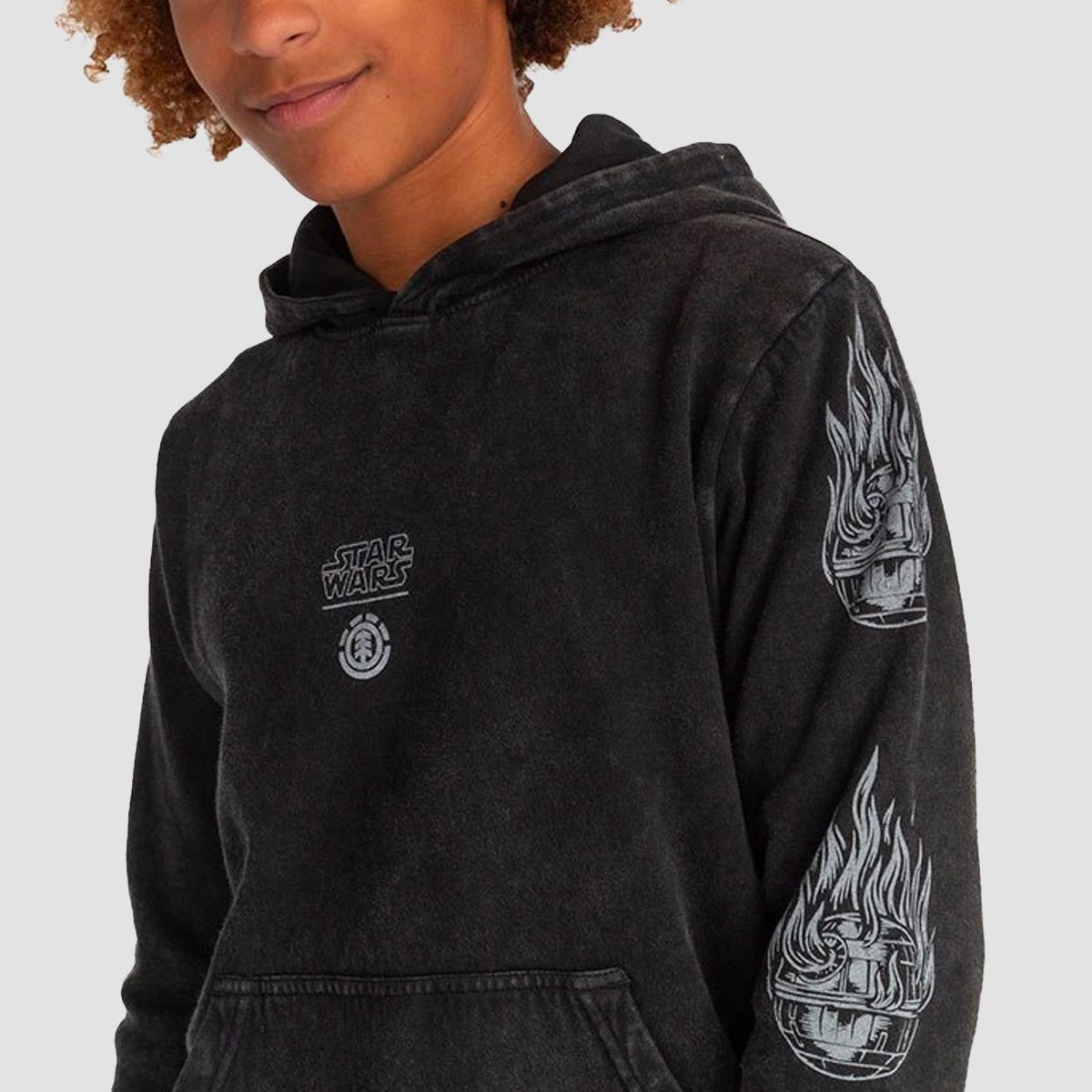 Element X Star Wars Deathstar Pullover Hoodie Washed Black - Kids