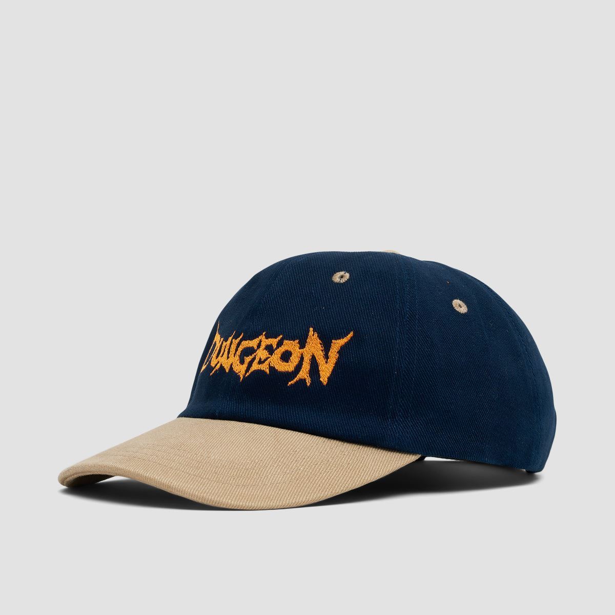 Dungeon Logo Brushed Cotton Cap Navy/Taupe