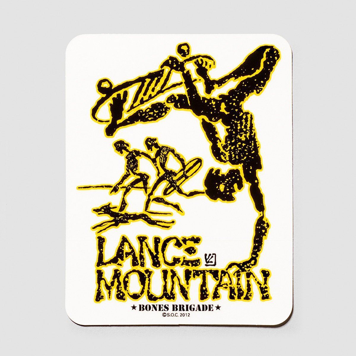 Powell Peralta Bones Brigade Mountain Sticker Yellow 90x115mm