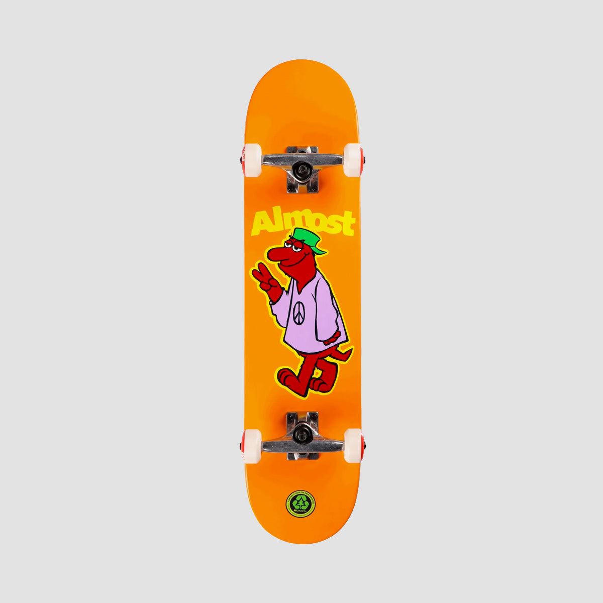 Almost Peace Out FP Skateboard Orange - 7.875"