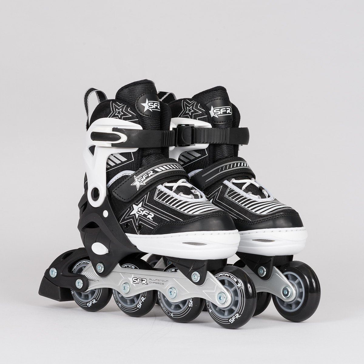 SFR Pulsar Adjustable Inline Skates Silver - Kids